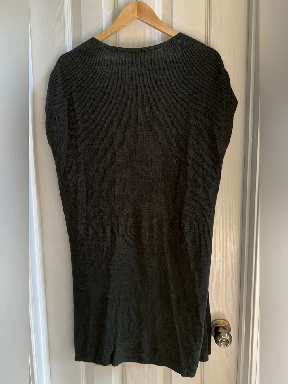 Eileen Fisher Sleeveless Sweater Duster M Black Whimsigoth Casual Chic Ethereal